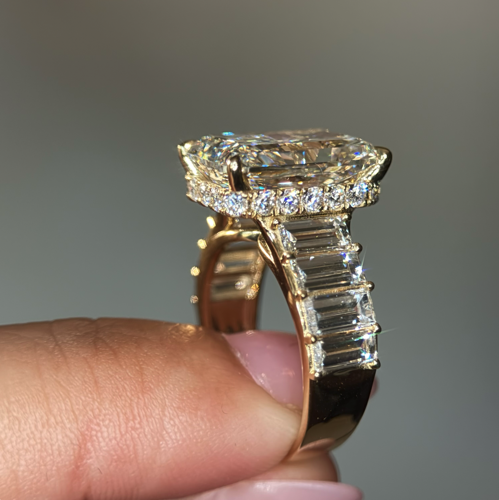 11.92 Carat Radiant Cut Diamond Engagement Ring